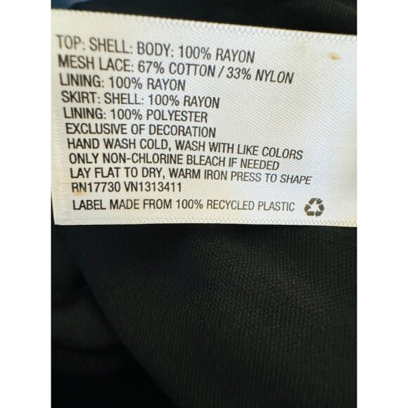 2/$30 NWT Boho Black Dress L With Embroidered Floral Details & Lace Trim - Picture 13 of 15